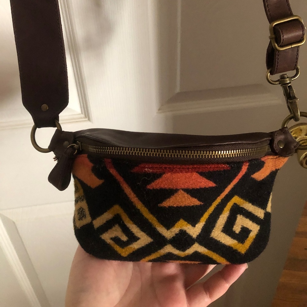 Pendleton Black, Orange & Yellow Mini Crossbody Bag